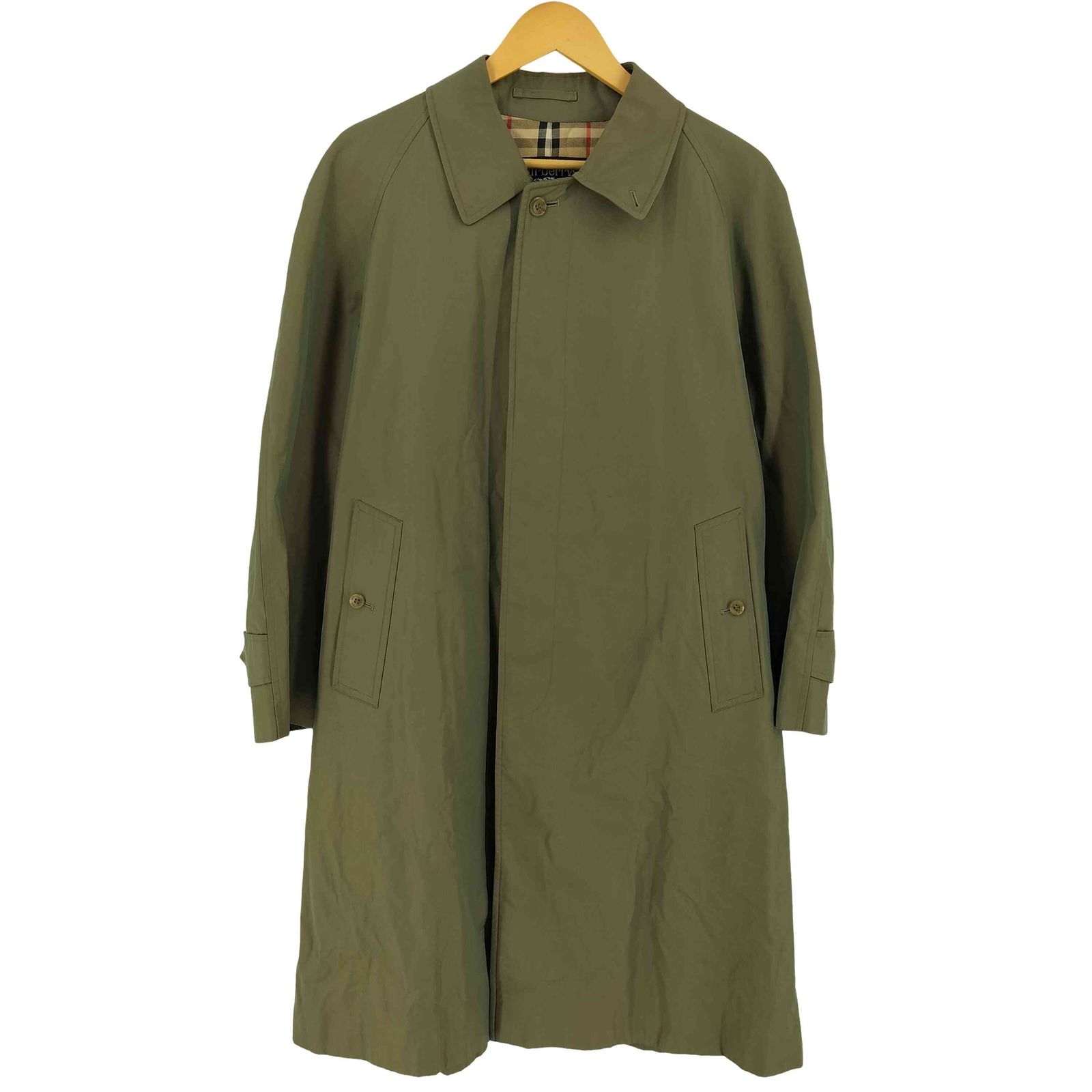 バーバリーズ BURBERRYS 80s 裏地ノバチェック 玉蟲 Balmacaan Coat メンズ 表記無