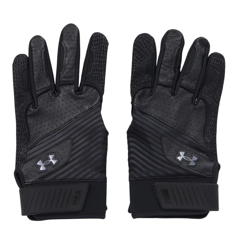 新品 UA Harper Pro Gloves 24 Black/Black/Metallic Gun Metal XL