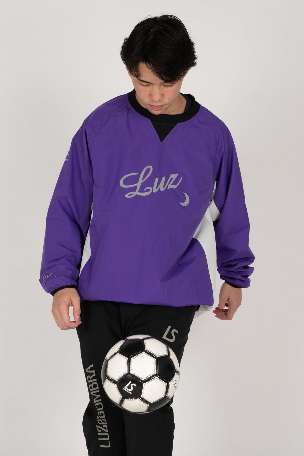 新品 [ルースイソンブラ] 防風 ジャケット タフタ STRETCH TAFTA MESH PULLOVER TOPF2011107 (JP アルファベット XL パープル)