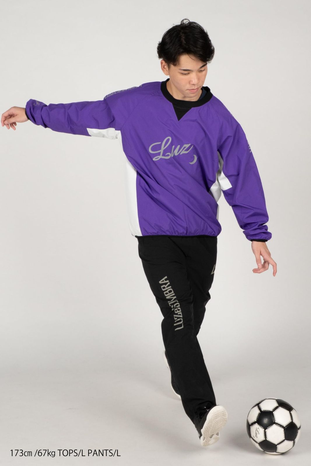 新品 [ルースイソンブラ] 防風 ジャケット タフタ STRETCH TAFTA MESH PULLOVER TOPF2011107 (JP アルファベット XL パープル)