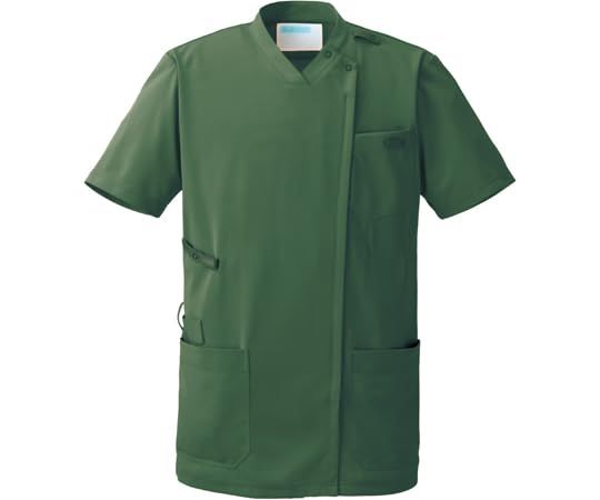 新品 [カゼン] ドレス ｽｸﾗﾌﾞｼﾞｬｹｯﾄ半袖(男女兼用) アイビーグリーン