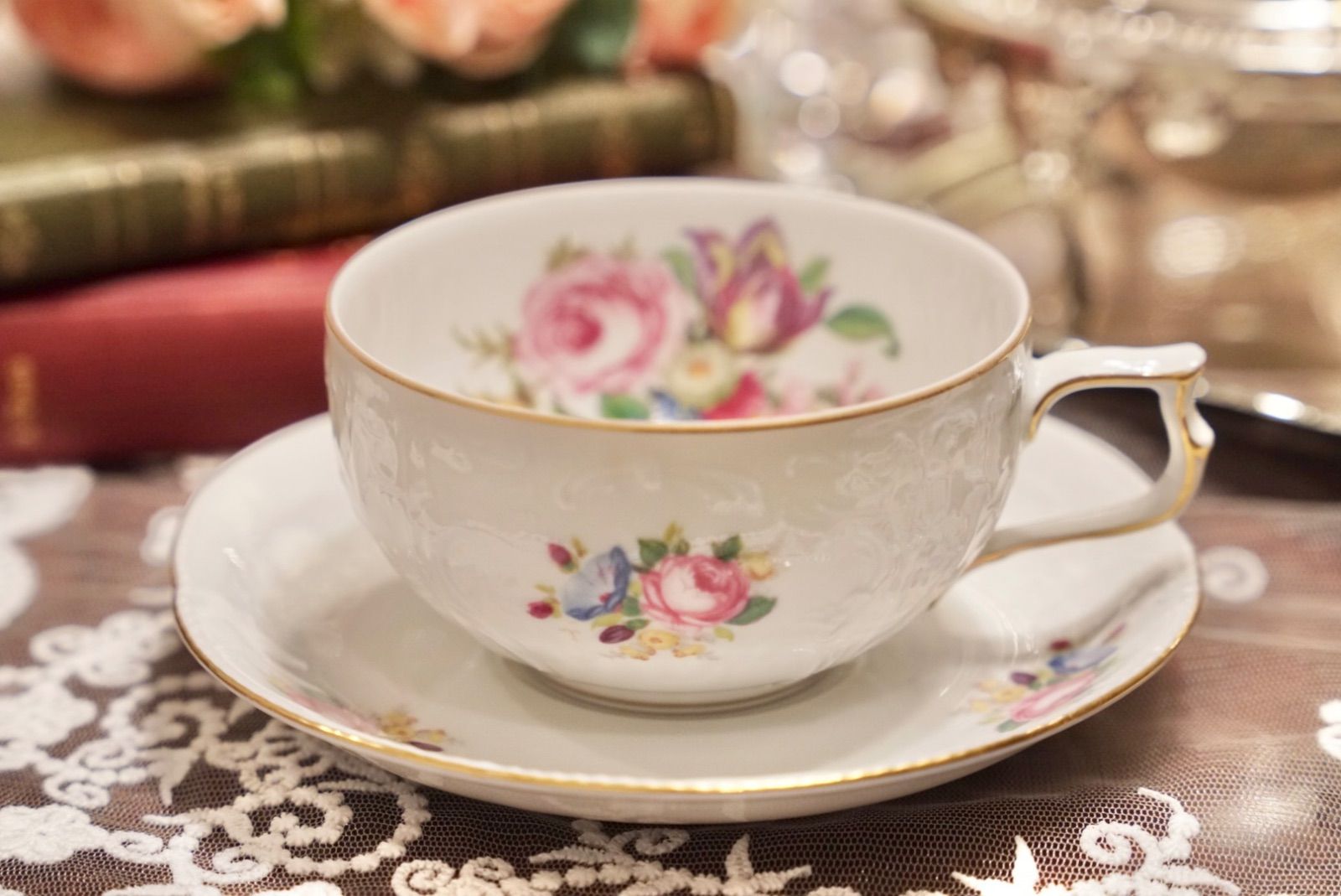 A【Rosenthal】ローゼンタール Classic Rose クラシックローズ ティーカップ＆ソーサー ヴィンテージ