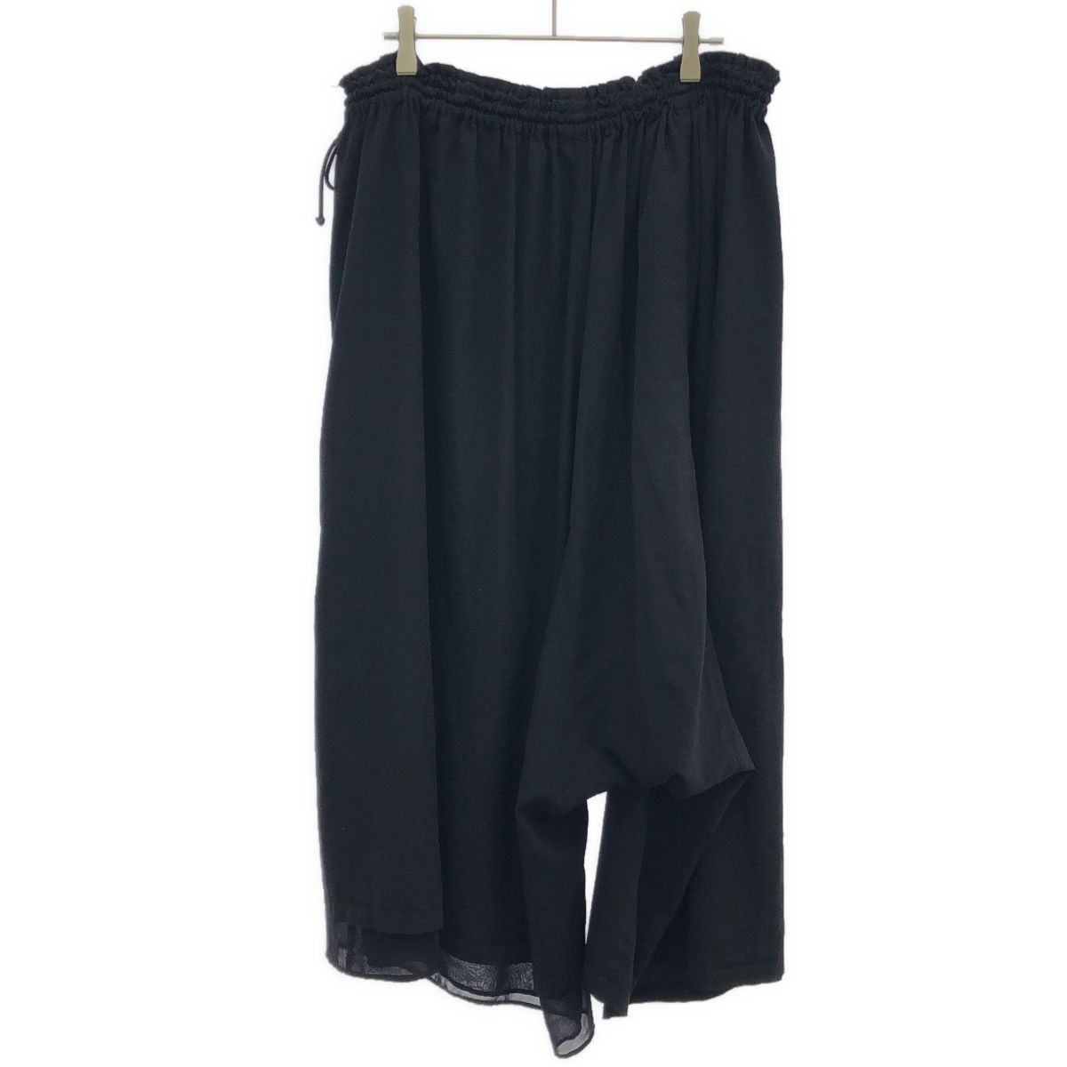 2018年y's ワイドサルエルパンツ　ワイズ　ヨウジヤマモト Y's Yohji Yamamoto ワイズ ヨウジヤマモト アセテートレイヤード