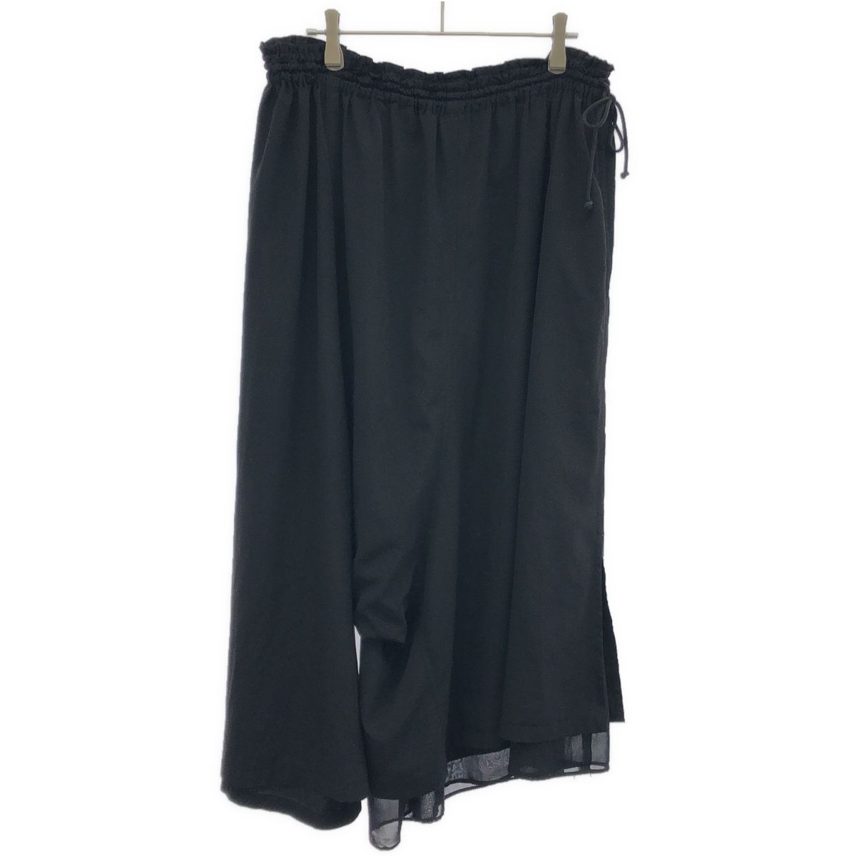 Y'sワイズヨウジヤマモトYohji Yamamoto変形サルエルガウチョパンツ Y's Yohji Yamamoto ワイズ ヨウジヤマモト アセテートレイヤード