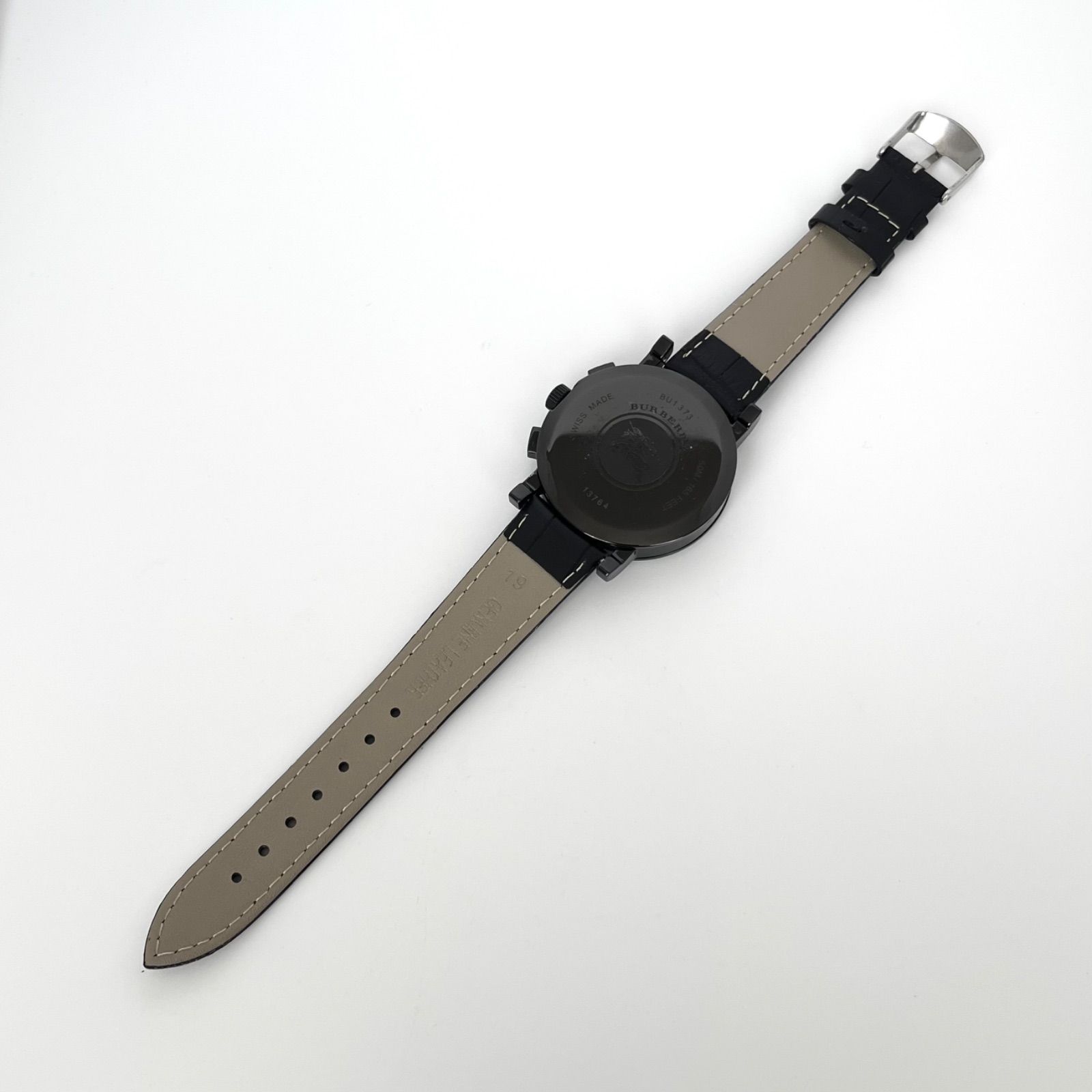 バーバリー BURBERRY BU1373 メンズ 腕時計 電池新品 s2280 バーバリー BU1373 メンズ 腕時計 磨き済み クロノグラフ 美品