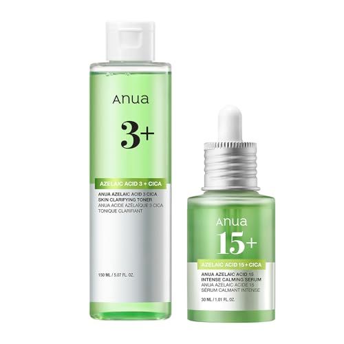 ANUA(アヌア)アゼライン酸3CICAスキンクリアトナー150ml+アゼライン酸15インテンスカーミングセラム30ml 2STEPセット (化粧水+美容液) cica 皮脂 角質 毛穴ケア スージング azelaic acid toner 81a090c4