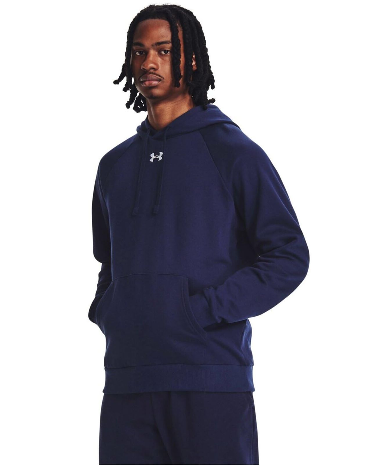 新品 [アンダーアーマー] UA Rival Fleece Hoodie Midnight Navy White XXL