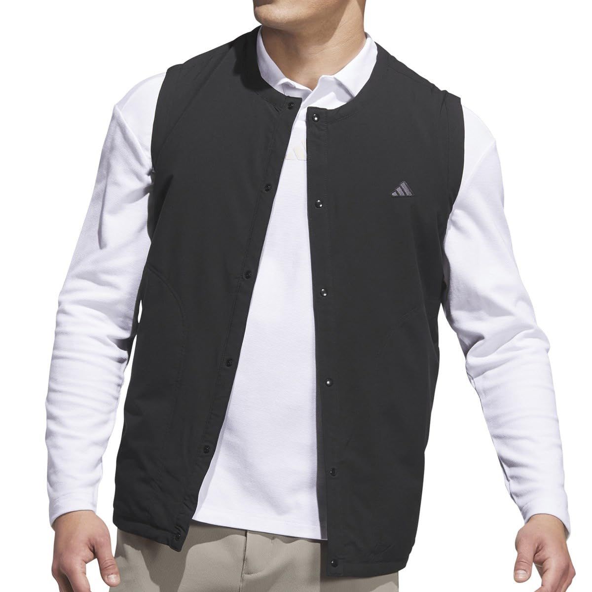 新品 [アディダスゴルフ] ライトパテッドベスト ブラック J/XL