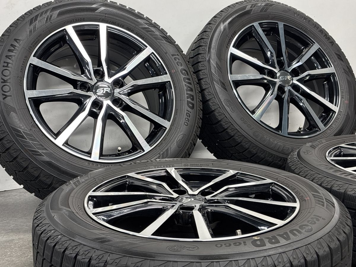 【YOKOHAMA ice GUARD iG60 215/60R17】スタッドレス【トヨタ 50系エスティマ 純正ホイール 17インチ 7J5HPCD114.3+50】バリ溝 (VTG215) クレジットカード QR決済可能 美品 バリ溝】ストレンジャー 17in 7J +50 PCD114.3 ヨコハマ アイス