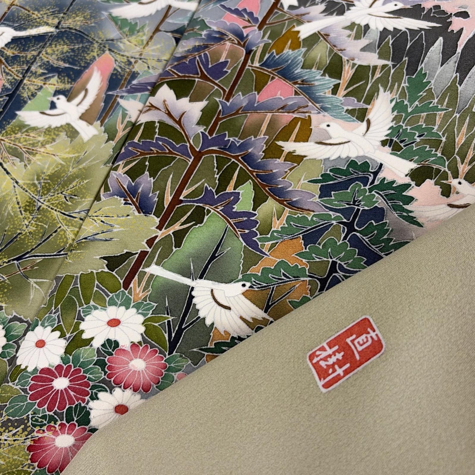 色留袖 作家物 正絹 友禅 風景 上品なデザイン 比翼 袷 着物 MK-8486