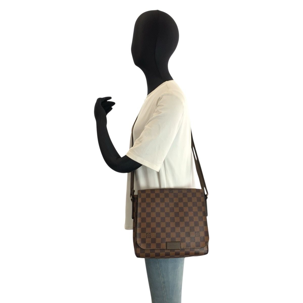 LOUIS VUITTON ルイヴィトン ダミエ ディストリクトPM ブラウン PVC