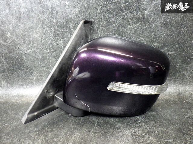 【破損無し！ 即発送 点灯OK！ スズキ純正 MK21S パレット ドアミラー サイドミラー 左 助手席 7ピン ZED ミステリアスバイオレットパール