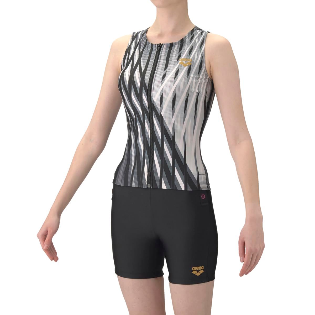 新品 arena(アリーナ) フィットネス水着 レディース フィットネスセパレート XOサイズ 水泳 スイミング セパレート 差し込みパッド カバーバック アクアビクス 水中ウォーキング AS6SWF55L