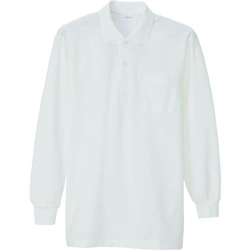 新品 アイトス 長袖ポロシャツ（男女兼用） ホワイト ５Ｌ AZ860-001-5L