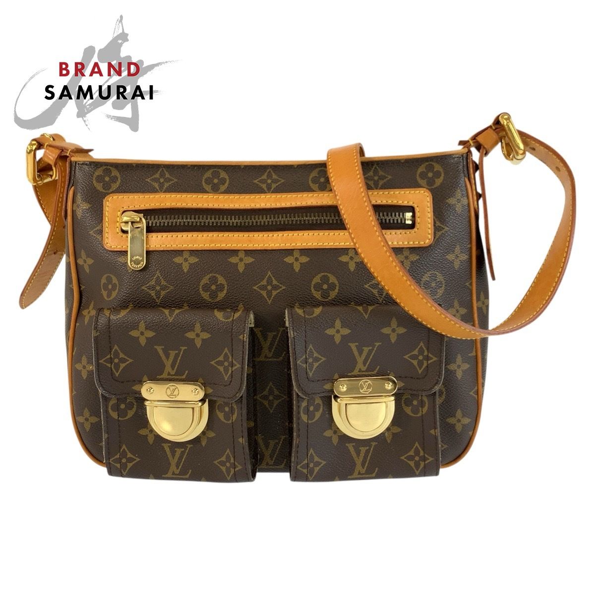 LOUIS VUITTON ルイヴィトン モノグラム ハドソンGM ブラウン ゴールド金具 PVC M40045 ショルダーバッグ ポシェット レディース 602360【中古】 72,688円