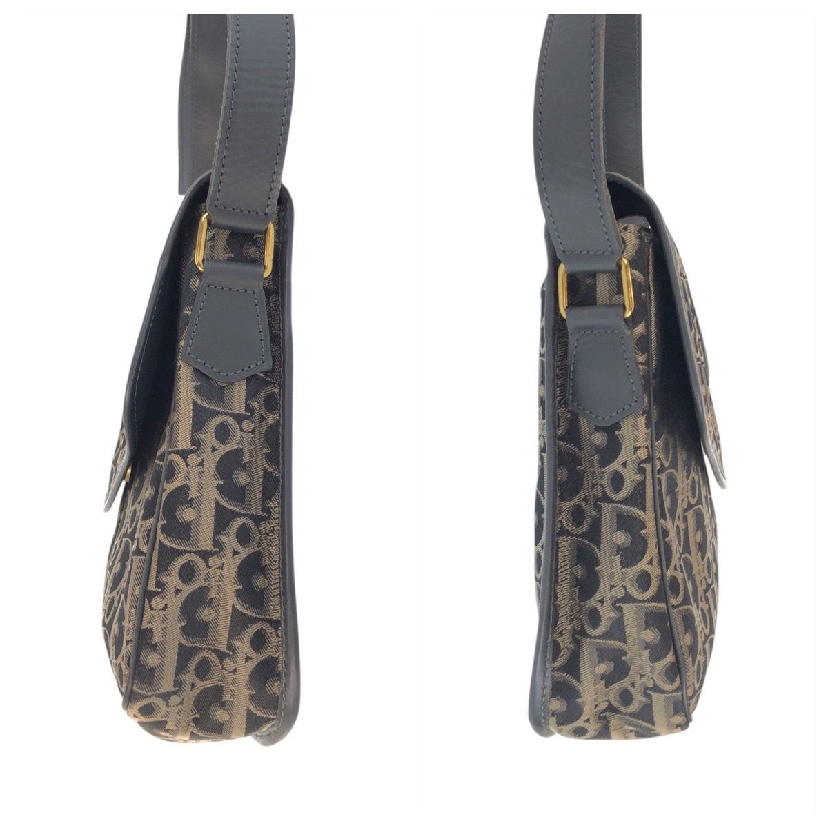 美品 Dior ディオール トロッター ブラック ベージュ ゴールド金具 