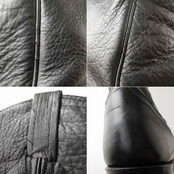 USA製 Tony Lama トニーラマ シンプル ウエスタンブーツ 黒 9.5D 27.5