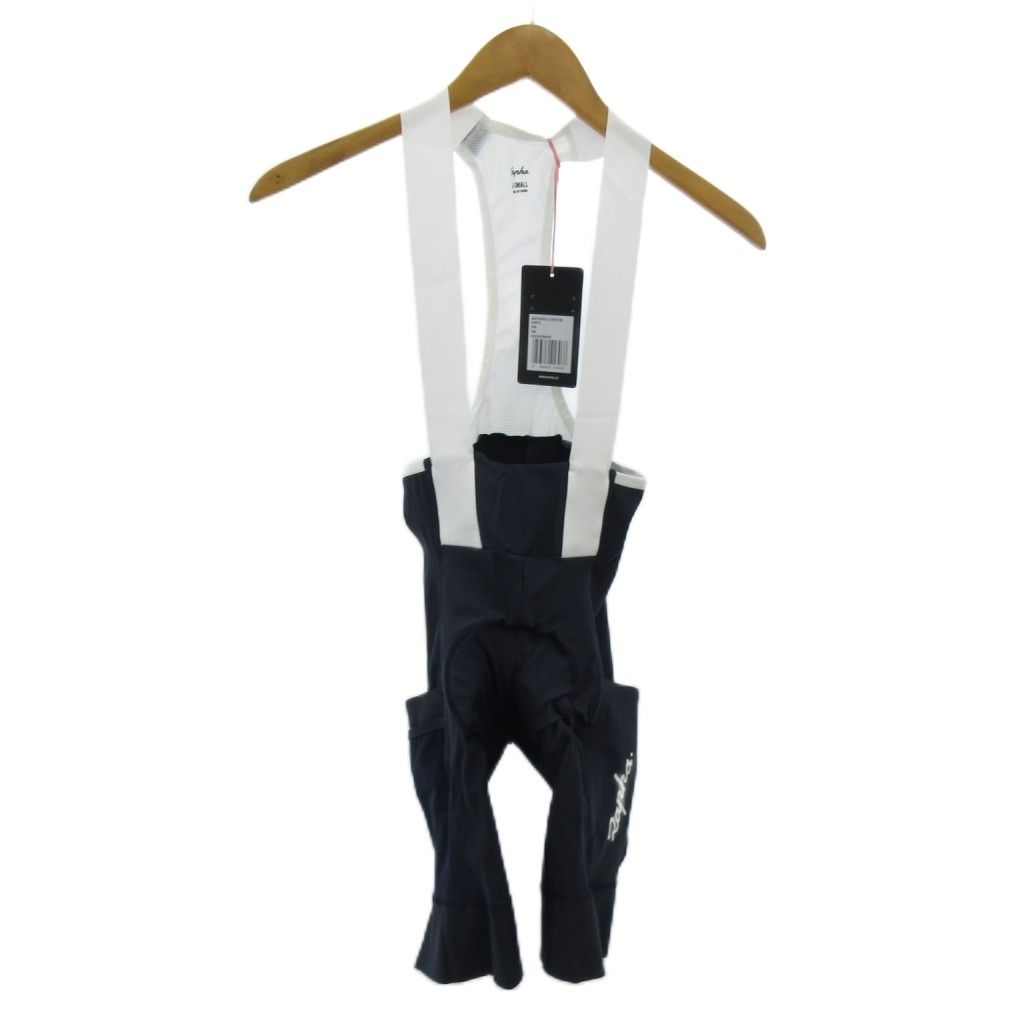 ラファ Rapha タグ付き MEN's BREVET ELEMENT BIB SHORTS ビブショーツ パンツ パッド付き ロゴ プリント XS 紺 ネイビー 0130