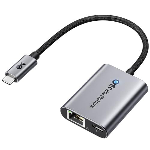 Cable Matters USB C 有線LANアダプター 140W充電対応｜1000Mbps ギガビット LAN USB C 変換アダプタ｜MacBook Pro・Dell XPS・Surface 対応｜Chromecast with Google TVp
