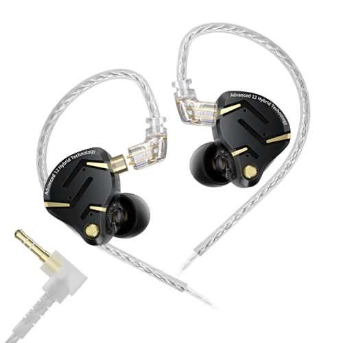 KZ ZS12 Pro 2 kz イヤホン 1DD+5BAハイブリッドIEM 有線イヤホン イヤモニ 中華 内蔵型電子クロスオーバー基板 HIFI音質 ゲーム対応 FPS向け カナル型 earphones wired ゲーミングイヤホン有線 yinyoo 独p
