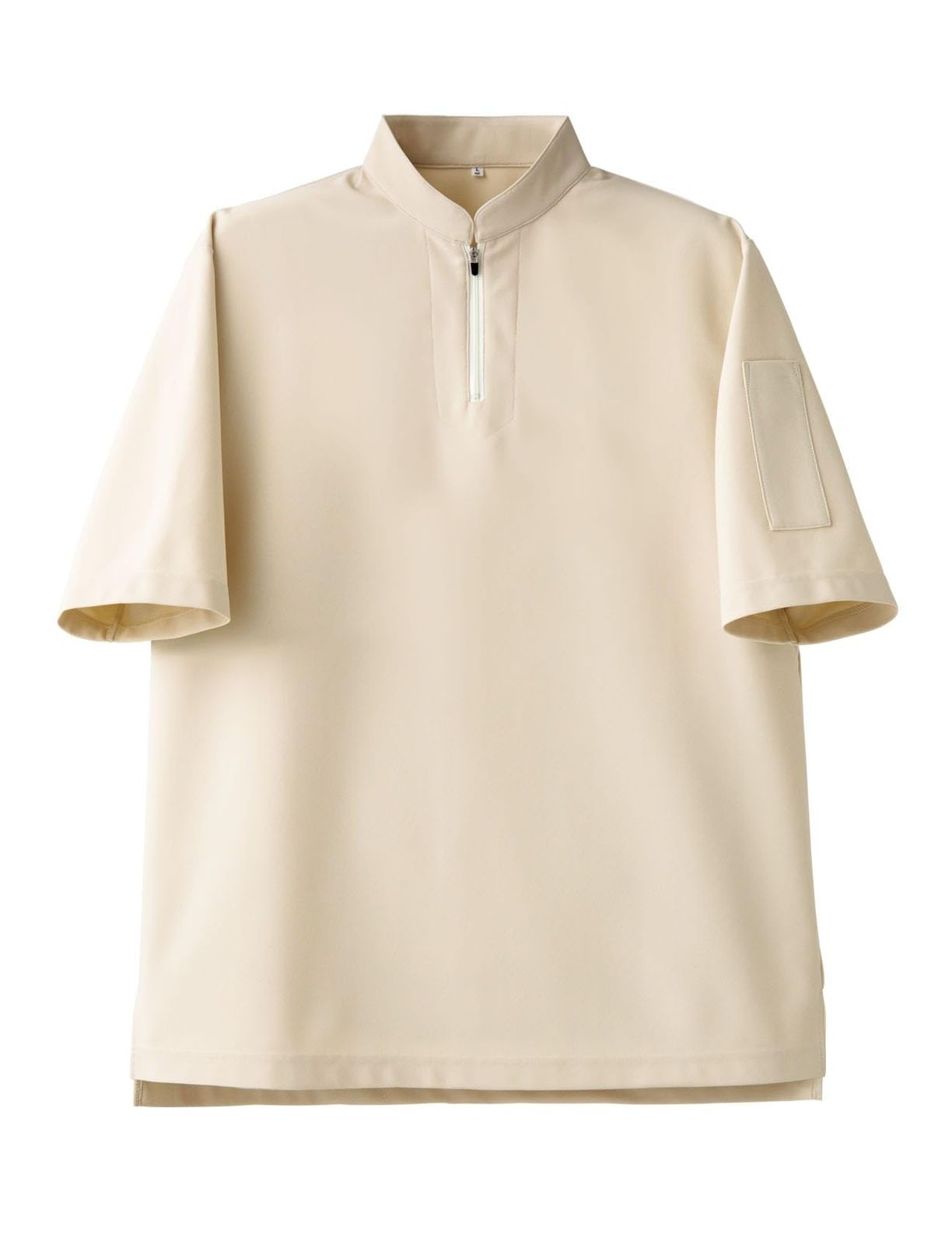 新品 [セブンユニフォーム] CU1966-3 アイボリー 3L 半袖ジップアップTシャツ 男女兼用 メンズ レディース