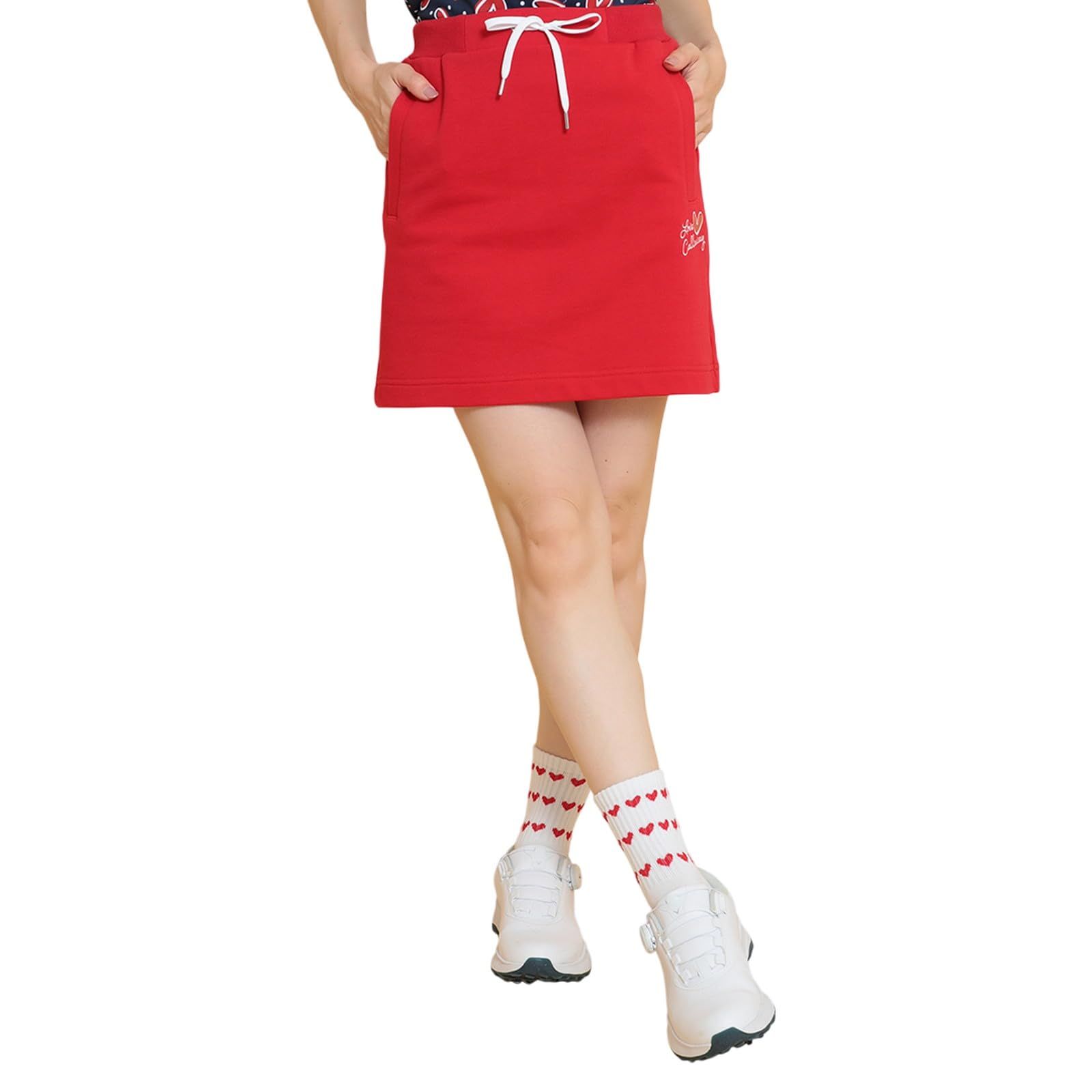 新品 [キャロウェイ] レディース スカート [LOVE ゴルフ / C25128220 1100_レッド M