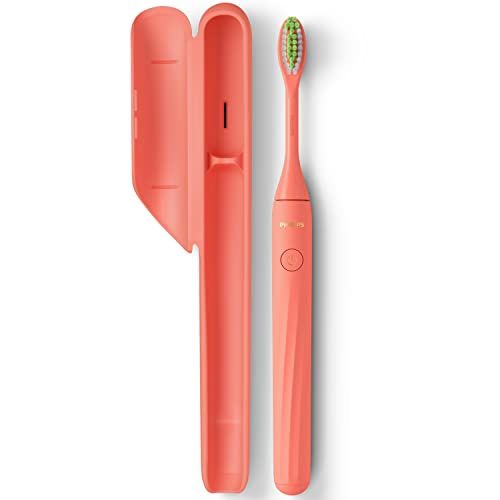 フィリップス Philips One サンゴ 乾電池式電動歯ブラシ トラベル 旅行 携帯用 トラベルケース付き HY1100/01★ a0826791