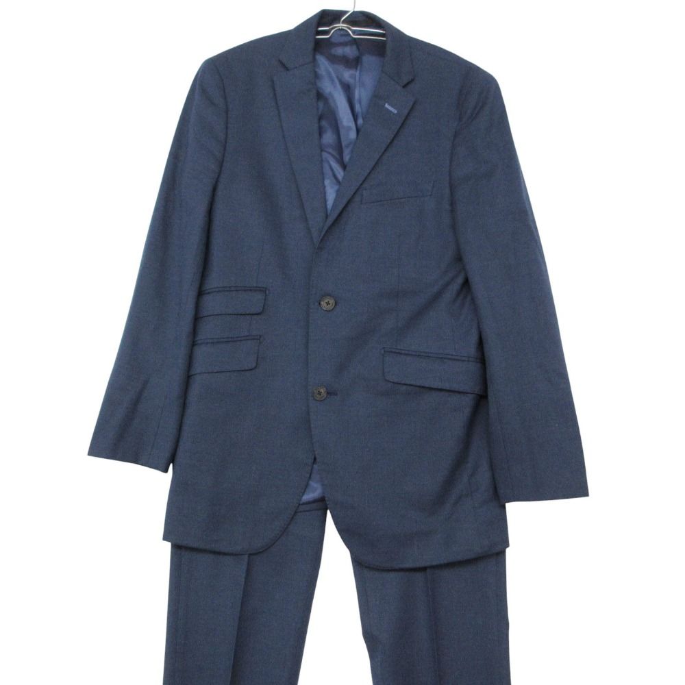 BURBERRY BLACK LABEL バーバリーブラックレーベル スーツ セットアップ テーラードジャケット スラックス トラウザー パンツ ネイビー 38R メンズ 【中古】
