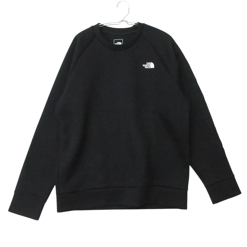 THE NORTH FACE ザ・ノースフェイス 長袖Ｔシャツ ロゴ トレーナー テックエアースウェットクルー ラグランスリーブ ブラック XL メンズ レディース 【中古】