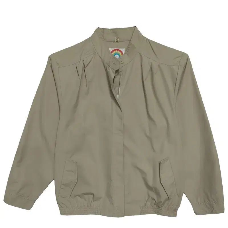 HAIN&HAIN レディース スタンドカラー ベージュ ジャケット L ポリエステル ブレンド