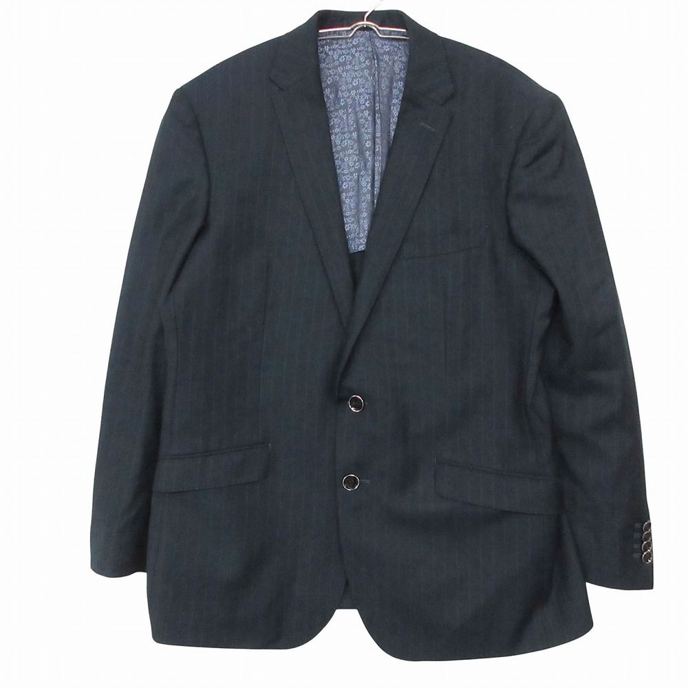 estrato GLOBAL TRAVEL GINZA エストラート グローバルトラベル スーツ ストライプ柄 スーツ セットアップ ネイビー メンズ 【中古】