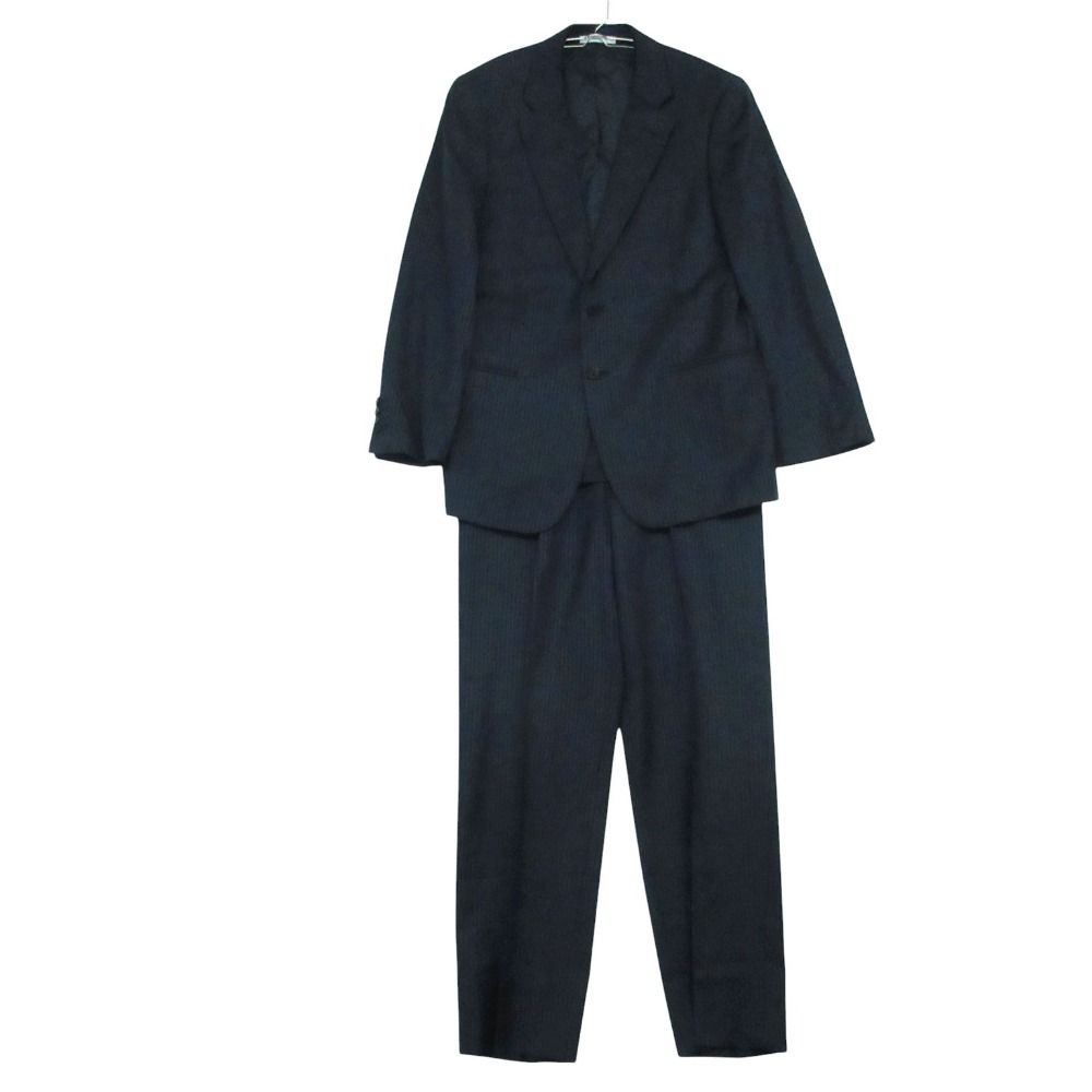 ARMANI COLLEZIONI アルマーニコレッツォーニ TREND スーツ ストライプ柄 セットアップ 2B ネイビー 50R【L】 メンズ 【中古】