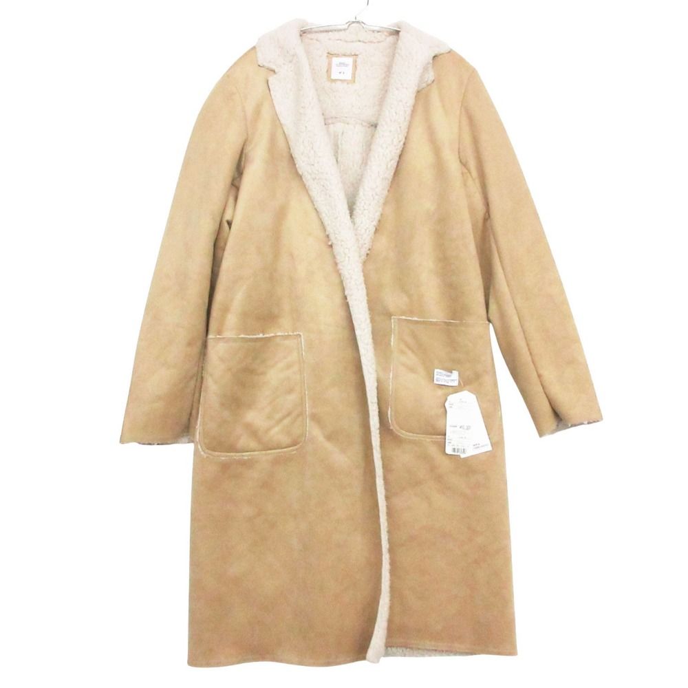BEDWIN & THE HEARTBREAKERS ベドウィン コート フェイクスエード ムートンコート HOLMAN ボア タグ付き ベージュ 3【L】 メンズ 【中古】
