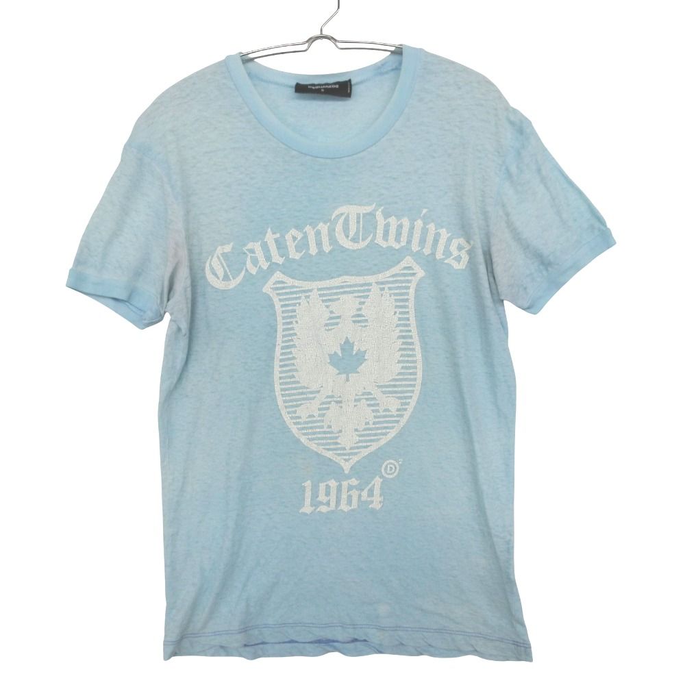 DSQUARED2 ディースクエアード 半袖Ｔシャツ トップス ロゴ ブルー S【S】 メンズ 【中古】