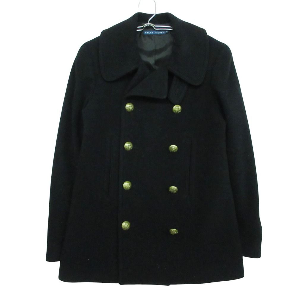RALPH LAUREN ラルフローレン ピーコート Pコート ダブルブレスト ジャケット ウール カシミヤブレンド アウター ブラック 9 レディース 【中古】 9,240円