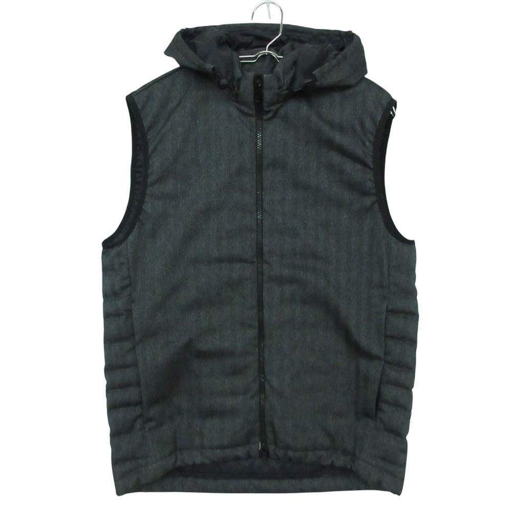 theory セオリー HAMES CLYDEBANK ダウンベスト アウター フーデッド ナイロン フルジップ ダークグレー S【S】 レディース 【中古】