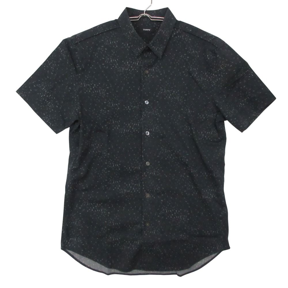 美品 theory セオリー BENNER ILIUM PRINT 半袖シャツ 総柄 レギュラー 