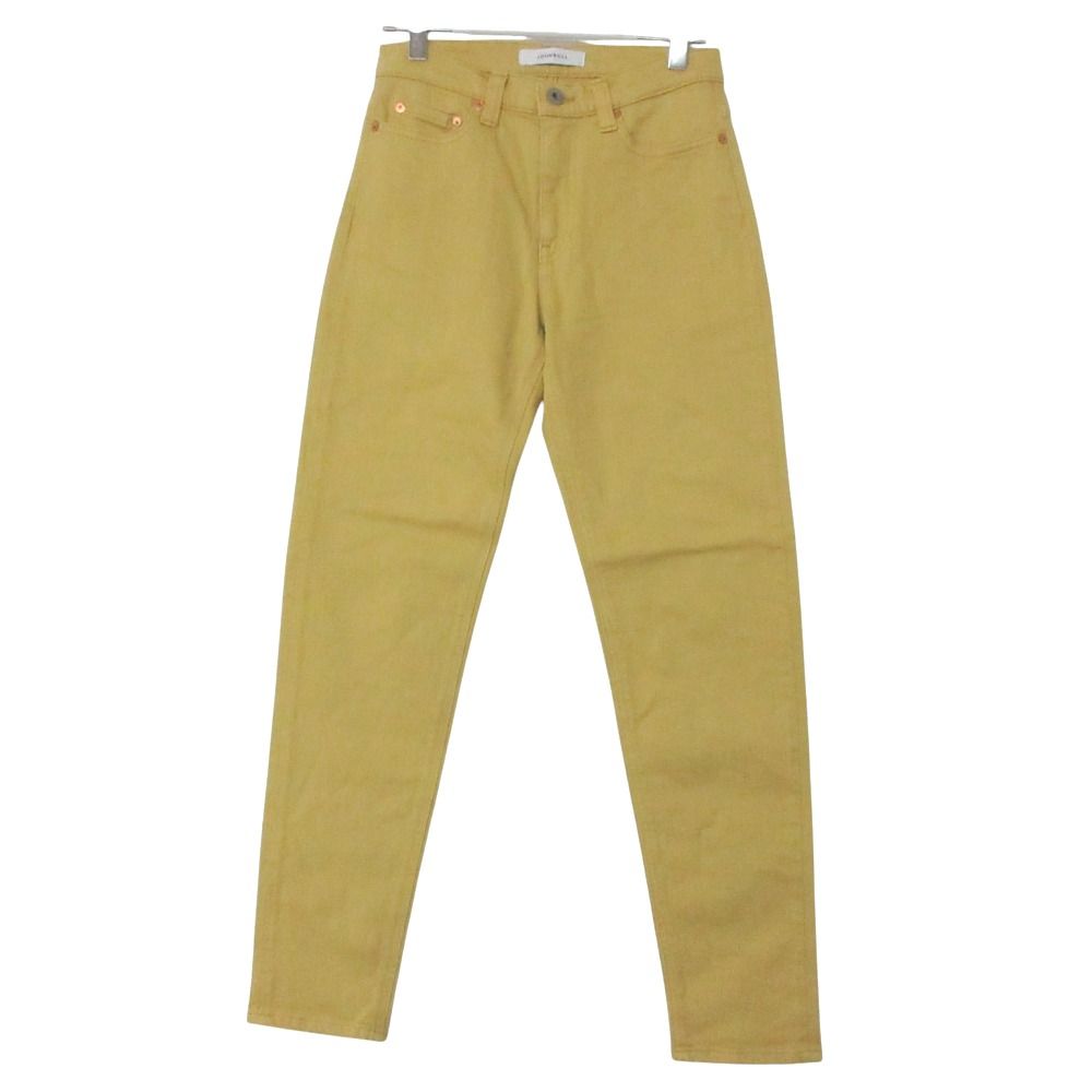 美品 Johnbull ジョンブル パンツ ジーンズ ボトムス フルレングス スキニー スリム テーパード イエロー S【S】 レディース 【中古】