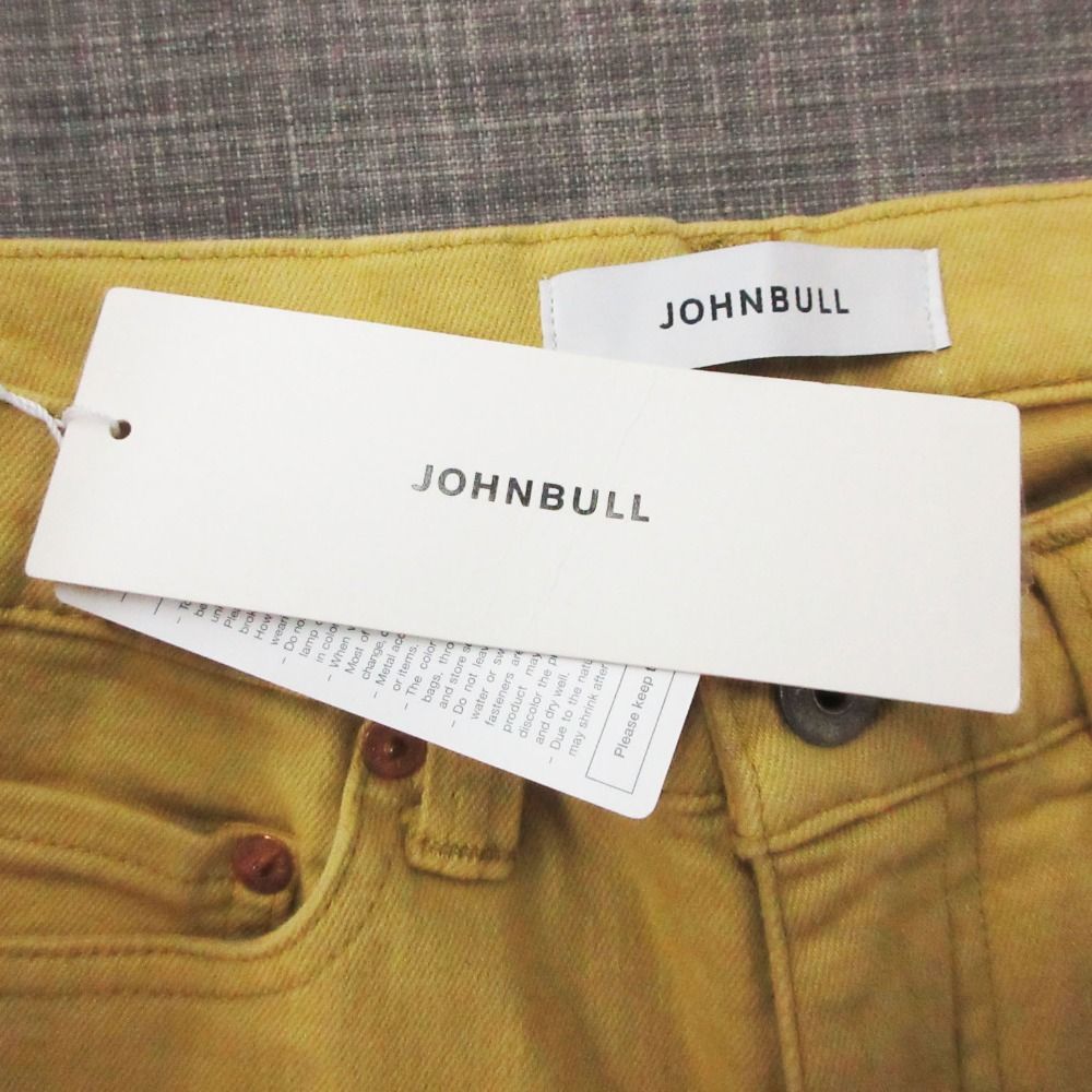 美品 Johnbull ジョンブル パンツ ジーンズ ボトムス フルレングス スキニー スリム テーパード イエロー S【S】 レディース 【中古】