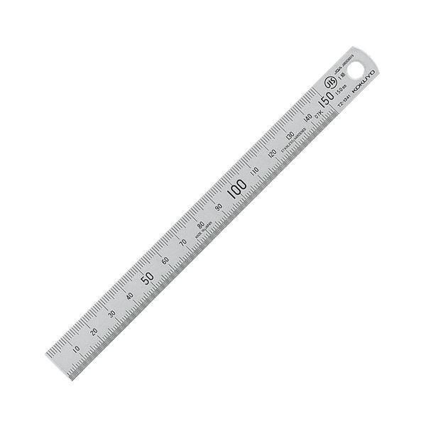 (まとめ) コクヨ ステンレス直定規 C型 JIS1級 15cm TZ-1341 1個 〔×30セット〕