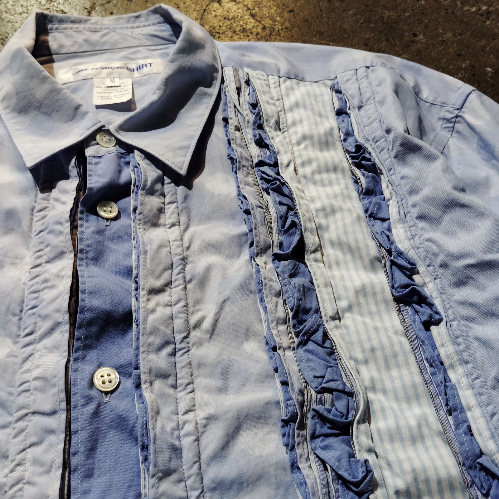 COMME des GARCONS SHIRT フリルデザインシャツ ドット