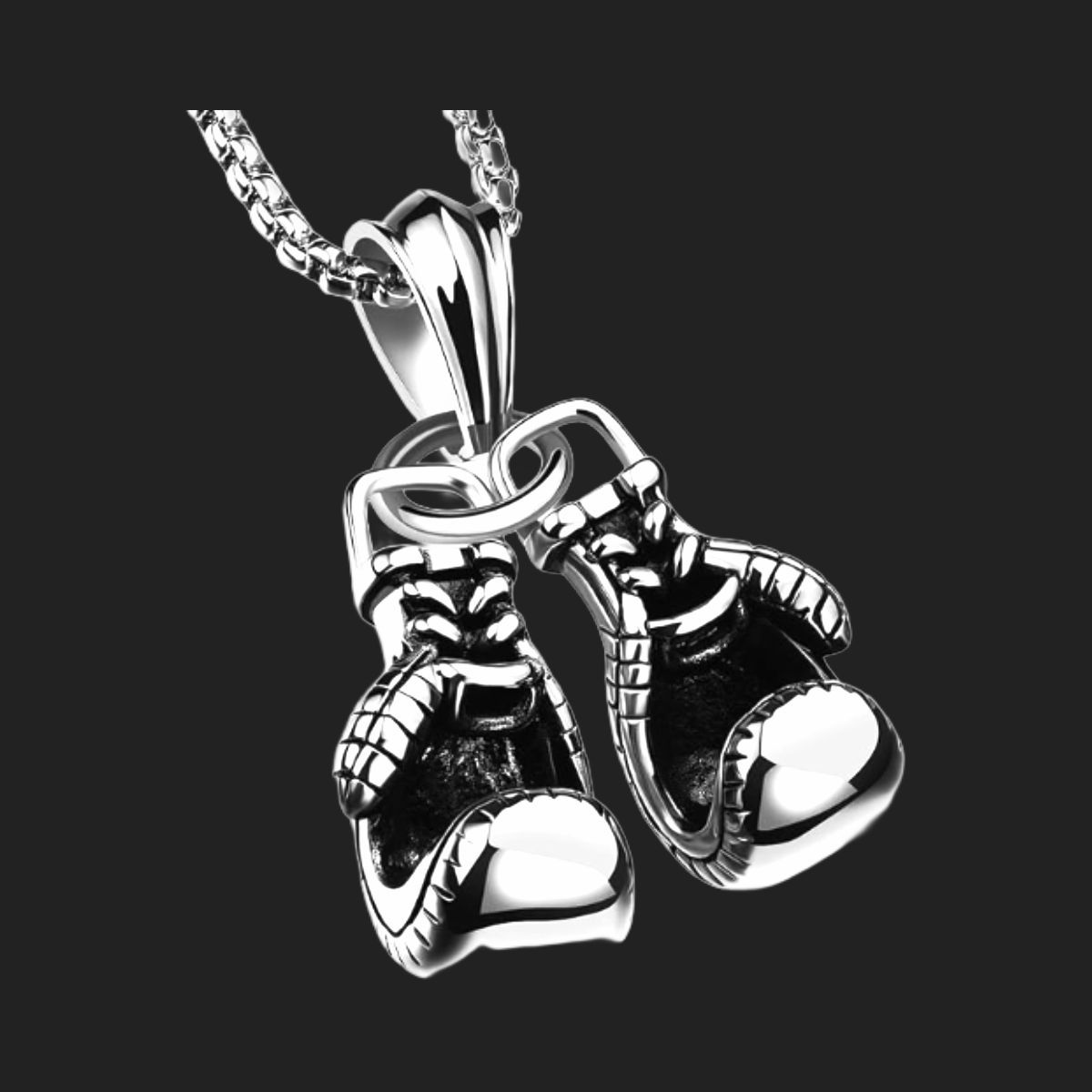 【AR007】ネックレス　メンズ　シルバー　ゴールド　アクセサリー　レディース　ボクシング　ファッション　お洒落