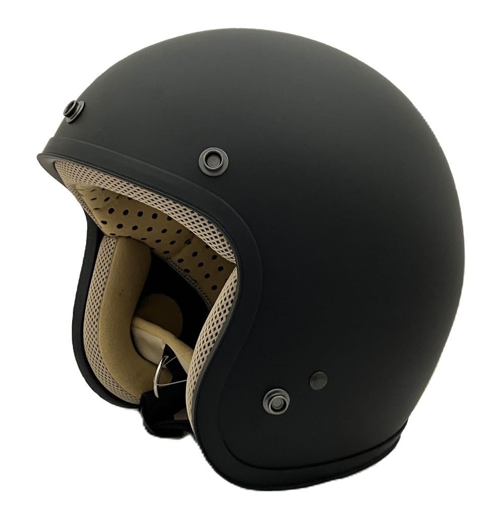 新品 SUNUP(サンアップ) バイク用 ヘルメット ジェット型 SY-001 JET-D(ジェットディー) Mサイズ(57-58㎝) (マットブラック)