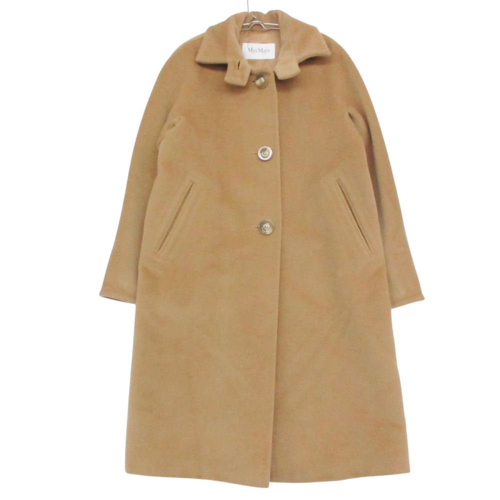 MAX MARA マックスマーラ コート ウール カシミヤ シングルボタン 白タグ イタリア製 ベージュ 38【M】 レディース 【中古】 22,500円