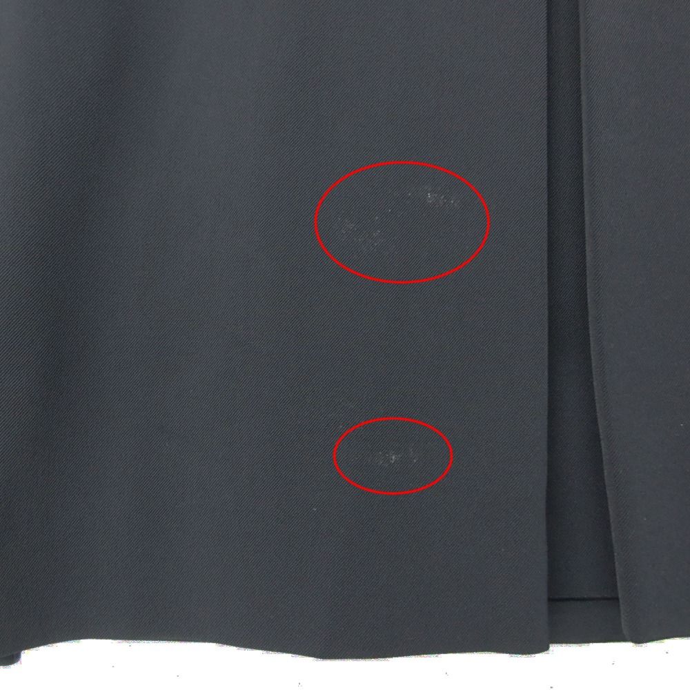 PRADA プラダ スカート タック ボックスプリーツ ベルト付き イタリア製 ボトムス ネイビー 40 レディース 【中古】