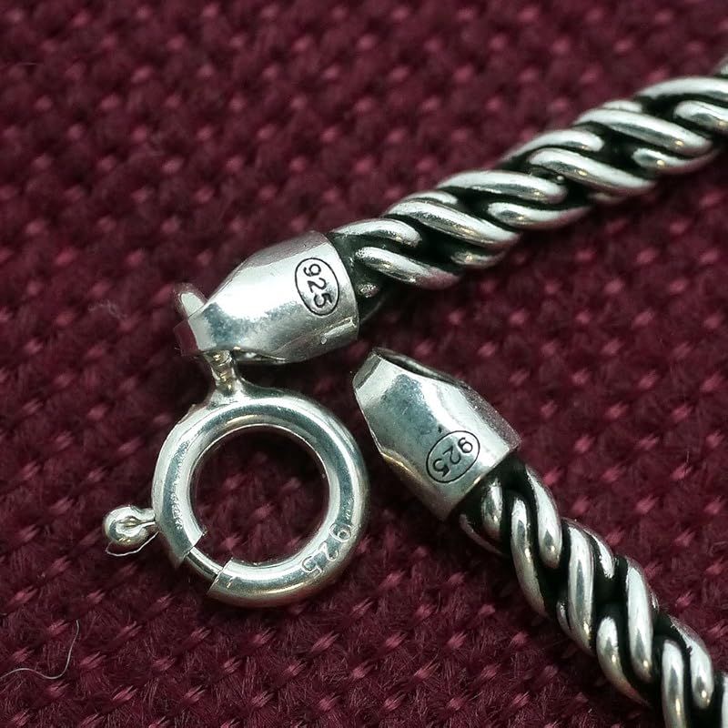 ITALY シルバー925 ロープチェーン ネックレス PT仕上 4mm 16g ITALY シルバー925 ロープチェーン ネックレス PT仕上 4mm 16g ロープ