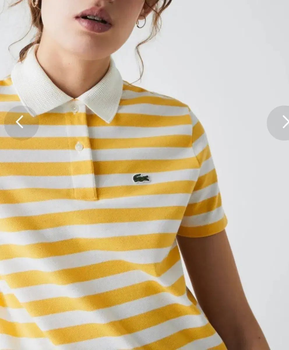 LACOSTE ラコステ レディース マルチ ストライプ ポロ Tシャツ