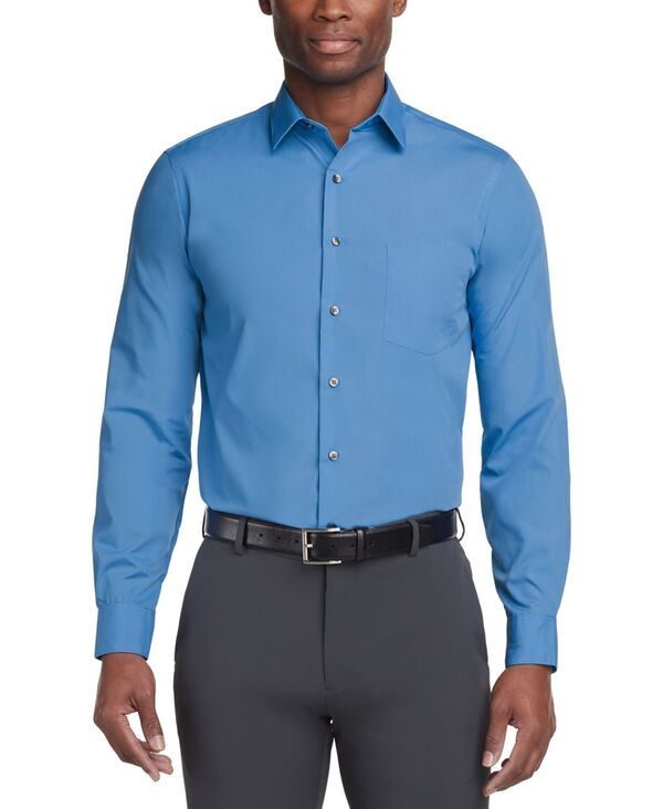ヴァンハウセン メンズ トップス シャツ Van Heusen Mens Poplin Dress Shirt Classic Athletic Fit Pacifico