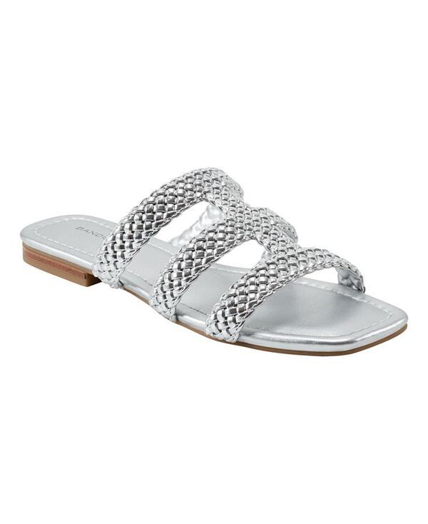 バンドリーノ レディース シューズ サンダル Bandolino Womens Sumer Square Toe Flat Sandals Silver シルバー