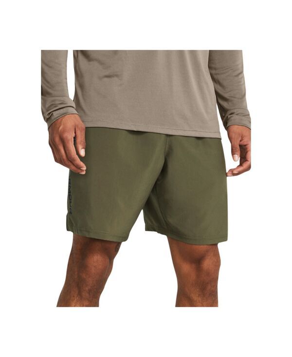 アンダーアーマー メンズ ボトムス ハーフパンツ・ショーツ プリント ショートパンツ ロゴ Under Armour Mens MoistureWicking LogoPrint 814 Tech Shorts Marine OD Green Black ブラ